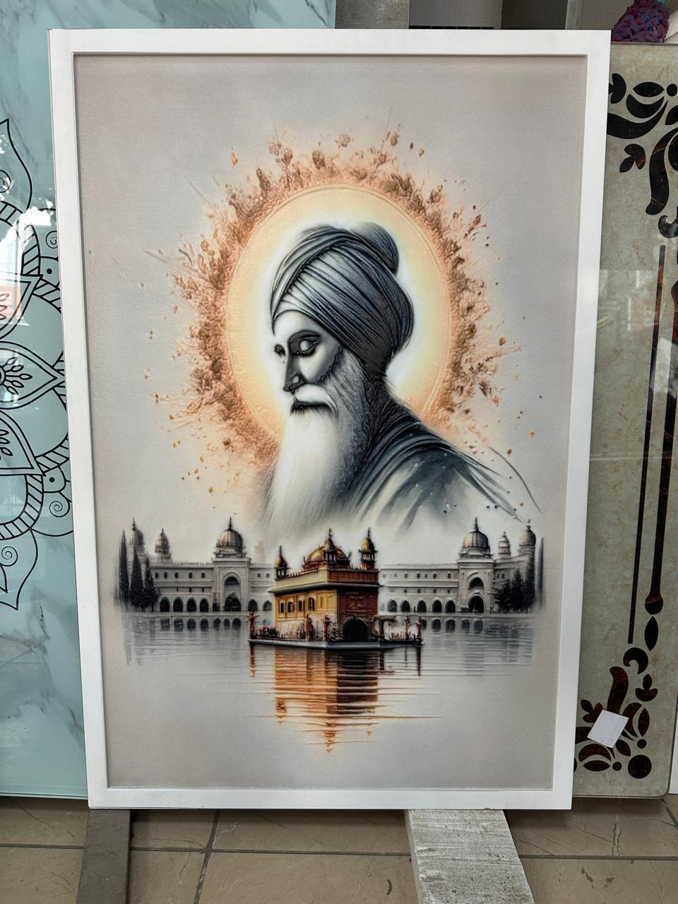 Ganesh Ji Om Panel Corian Mandir Design for Home Temple