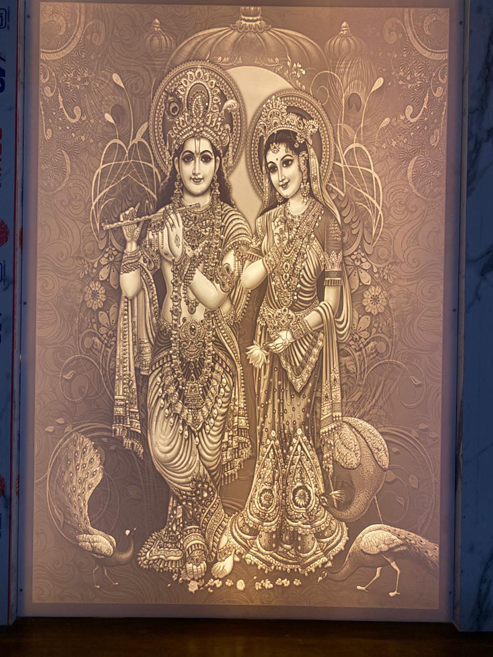 Ganesh Ji Om Panel Corian Mandir Design for Home Temple